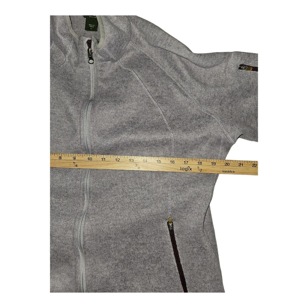 Eddie Bauer Jacket Women's XL Long Sleeve 3 Pocket Zip Closure Tight Knit - Picture 5 of 9